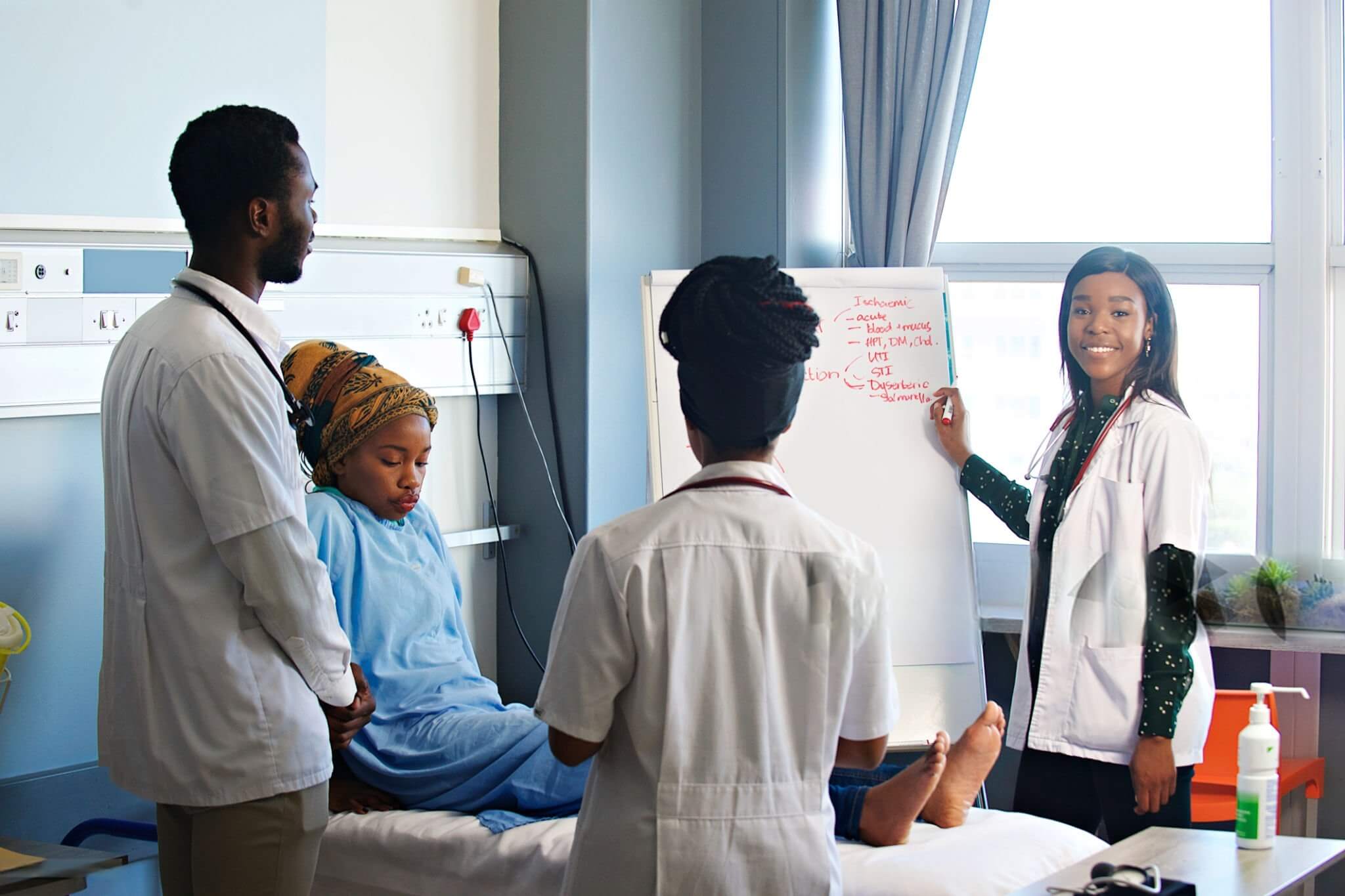 Keobakile Nursing Academy students in hands-on clinical training